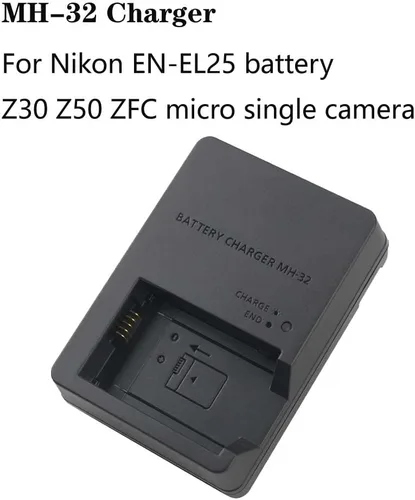 Cargador de batería de cámara MH-32 MH32 compatible con Nikon Z30 Z50 ZFC Z50II Cargador de cámara EN-EL25 EL25 Cargador de batería Fuente de