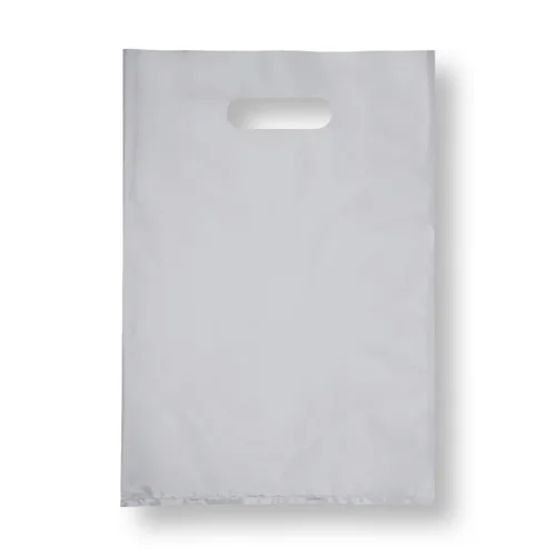 Miniatura 17 de Infinite Pack Bolsa de Plástico con Asa Troquelada Bolsa de 12" x 15" Bolsas de Mercancía de Plástico Negro Paquete de 100 para Venta al Por Menor
