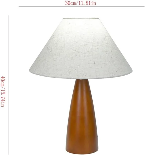 Miniatura 2 de Lamp for Desk Retro Solid Wood Table Lamp Bedroom High-end Bedside Atmosphere Decorative Table Lamp Desk Lamps for Home Office