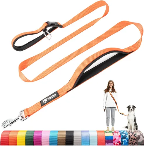 Miniatura 7 de TSPRO Correa táctica para perro, manos libres, resistente, ajustable, con mango acolchado y cierre de seguridad de metal para caminar, correr