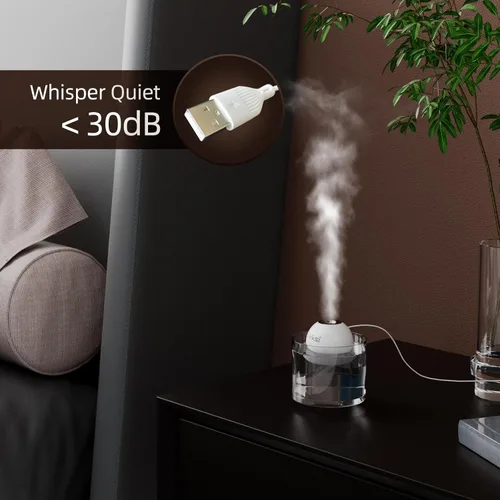 Miniatura 3 de YKSI Mini humidificadores portátiles, humidificador personal de escritorio para viajes, oficina, dormitorio, plantas con apagado automático de 8
