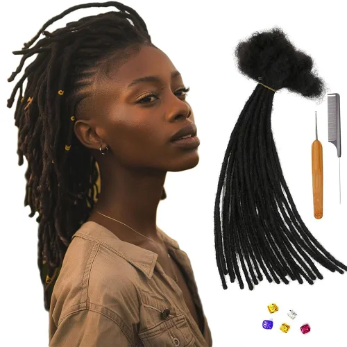 Miniatura 34 de 0.2 in y 0.2 in de ancho, 4-14 pulgadas de 10, 30, 60, 100 hebras de extensiones de cabello humano 100% real para hombres/mujeres/niños, paquetes