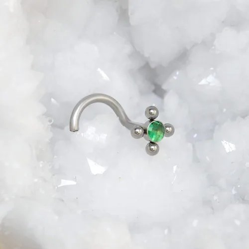Miniatura 7 de Nose Stud Ring - Nose Piercing Stud - Nose Jewelry Surgical Steel - Nostril Screw Stud - Nose Ring CZ - Nose Stud L