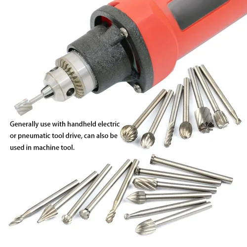 Miniatura 4 de Juego de fresas rotativas de carburo de tungsteno, vástago de 0.118 in (1/8 pulgadas) para carpintería de bricolaje, tallado y grabado, 20 brocas