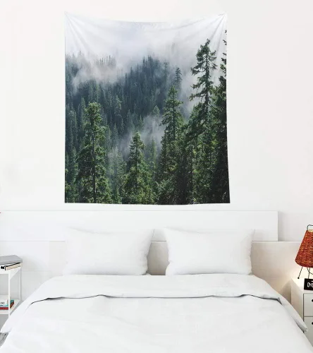 Crannel Tapiz de invierno para colgar en la pared, sombrero de mago psicodélico para barba, tapiz mágico de calavera de humo de 50 x 60 pulgadas,