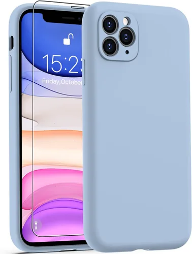 Miniatura 12 de DEENAKIN Funda de silicona compatible con iPhone 12 con protector de pantalla, mejora la protección de la cámara, funda protectora suave y flexible