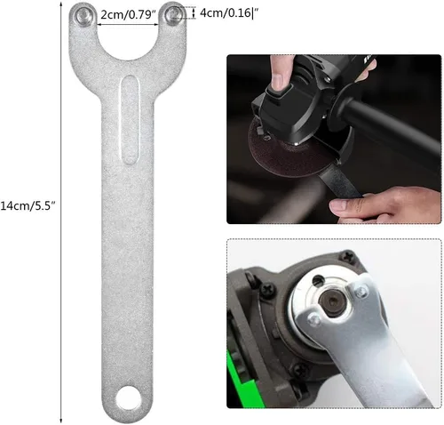 Miniatura 2 de Topbuti Llave angular de brida de amoladora, tuerca de bloqueo de metal para compatible con Dewalt Milwaukee 193465-4 Bosch Black Decker Ryobi