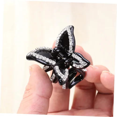 Miniatura 9 de Amosfun 3 pinzas para el pelo con lazo, pasadores de diamantes de imitación, pinzas de dientes con purpurina, tocados nupciales para boda, mini clip