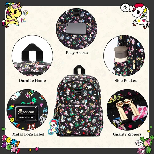 Miniatura 4 de Tokidoki Mochila con llavero Unicorno linda mochila de viaje para laptop para mujer, bolsa casual, mochila ligera, mochila de día