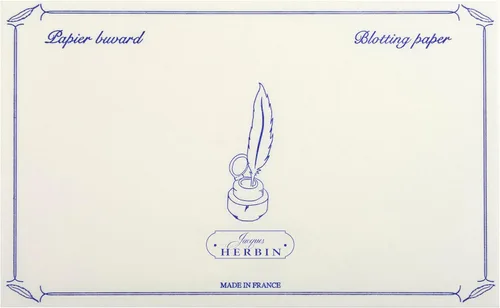 Herbin 10 hojas blancas de secante - 4 3/4 x 6 1/3 Blanco