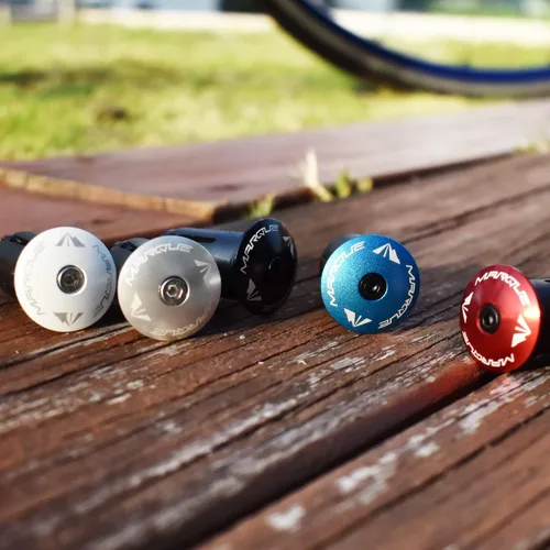 Miniatura 7 de MARQUE Alloy ENZ - Tapones para manillar de bicicleta de carretera, extremos de barra de mango de aluminio, tapones para barras de caída, tapas