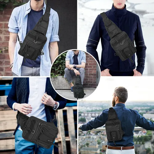 Miniatura 7 de Bolso táctico LarKoo para pistola en el pecho, con funda oculta, para transportar la pistola en el pecho, bandolera, funda para el hombro