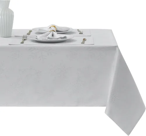 Miniatura 10 de Mantel rectangular de poliéster impermeable, resistente a las arrugas, lavable, mantel de tela diseño Jacquard