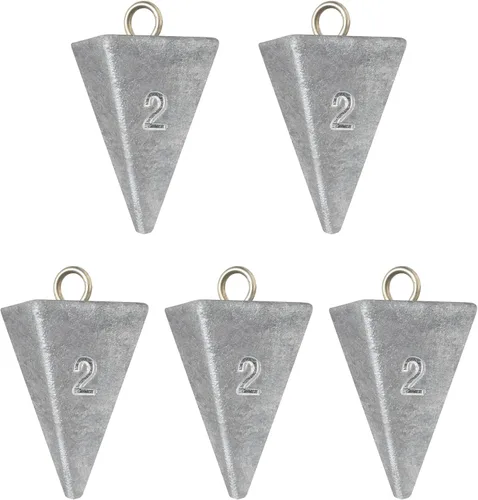 Miniatura 12 de BLUEWING Pyramid Sinkers Pesas de pesca de plomo 1oz, 2oz, 3oz, 5oz, 8oz, 10oz, 12oz, 16oz, 32oz para agua salada