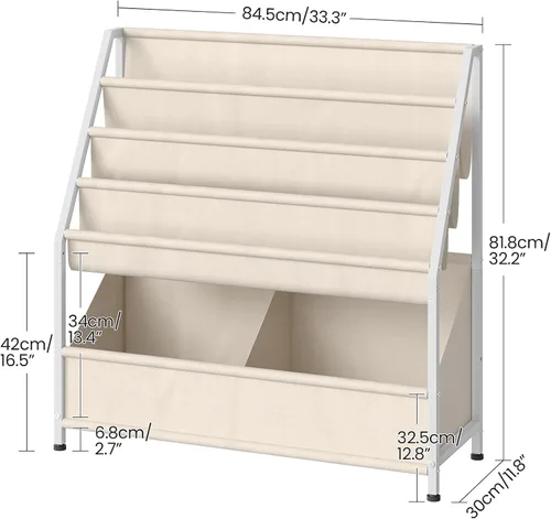 Miniatura 2 de CHOEZON Estantería para niños, estantería de 4 niveles para niños, organizador de almacenamiento de libros y juguetes de gran capacidad, estante