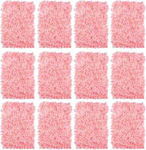 Miniatura 13 de BLOSMON Panel de Pared de Flores Telón de Fondo Decorativo Rubor Telón de Fondo Floral Artificial para Boda Fiesta Baby Shower Nupcial, 6 Piezas