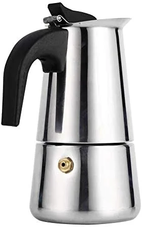 Miniatura 8 de 6.8 fl oz de acero inoxidable Mocha Coffee Pot Kettle Stove Top Espresso Make Pot, astilla