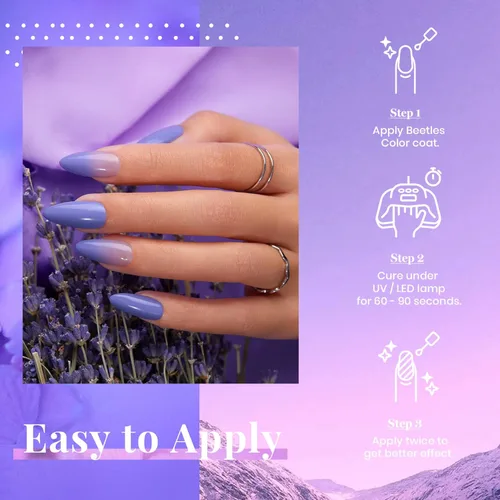 Miniatura 130 de Beetles - Esmalte de uñas de gel marrón – 0.5 onzas líquidas de esmalte de gel marrón oscuro, lámpara LED UV para uñas, regalo de manicura para I
