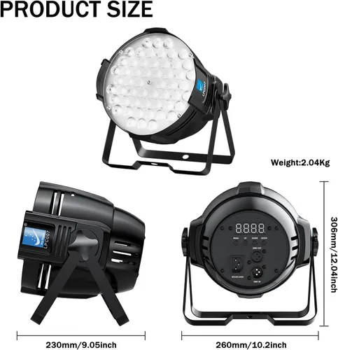 Miniatura 6 de Big Dipper Luces LED de escenario Par de luces 54X3W RGB multicolor brillante iluminación con sonido DMX activado maestro-esclavo luces elevadas
