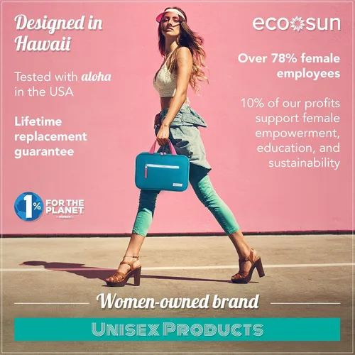 Miniatura 4 de Eco Sun - Neceser de viaje colgante — Diseñado en Hawái — Organizador de viaje resistente al agua para accesorios de baño, Colgar