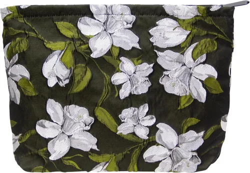 Miniatura 6 de Pazimiik Bolsa de maquillaje floral, grande, de algodón, con cremallera para bolsa de viaje, organizador de maquillaje de lona para mujeres, Algodón
