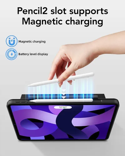 Miniatura 4 de Funda Magnética para iPad Air de 5ª Generación 2022 / Funda para iPad Air 4ª 2020 de Doble Capa con Folio Magnético, Ángulos Múltiples y Soporte