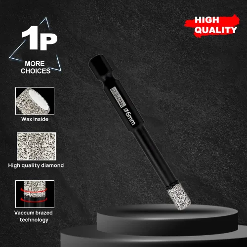 Miniatura 3 de DT-DIATOOL Brocas de diamante de 1/4 pulgadas con punta de diamante de carburo para azulejos, porcelana, cerámica, mármol, granito (paquete de 5)
