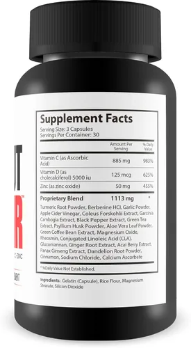 Miniatura 2 de Pro Gut Repair - Suplementos de reparación intestinal con fugas - Fórmula natural de alta fibra con vitamina C y vitamina D - Cúrcuma - Soporte