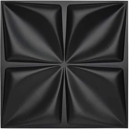 Miniatura 9 de Art3d Panel de pared 3D gris mate plateado PVC, diseño de flores, cubre hasta 3 metros cuadrados, para decoración de paredes interiores en salón