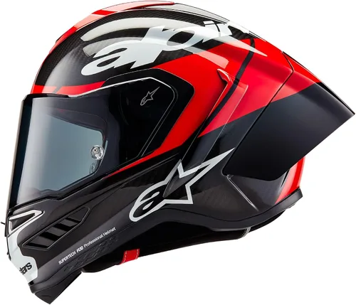 Miniatura 4 de Alpinestars Casco Supertech R10 Element, de fibra de carbono, diseño aerodinámico de cara completa, ventilación y seguridad, certificado DOT y ECE