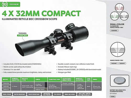 Miniatura 6 de Truglo 4X32 Compact Scope with 1" Rings