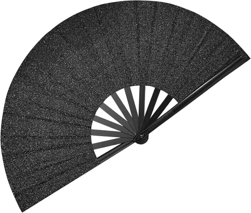 Abanicos rave, gran ventilador plegable de mano para baile de línea, grandes fanáticos de aplaudir, fanáticos del festival, plegable para baile,