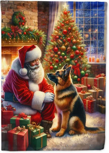 Miniatura 11 de Caroline's Treasures DAC4159CHF - Bandera de casa de Husky siberiano y Papá Noel para porche, grande, para colgar en la pared, poliéster