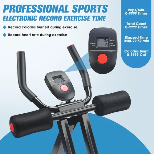 Miniatura 5 de Entrenador Abdominal, Máquina AB Ajustable en Casa o Gimnasio para Entrenamiento de Fuerza del Core, Equipo de Fitness Plegable para Abdominales