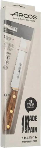 Miniatura 5 de ARCOS Cuchillo Tomate Acero Inoxidable 5 Pulgadas. Cuchillo de Cocina para Verduras. Mango Ovengkol Madera 100% Natural FSC y Hoja 5.118 in. Serie