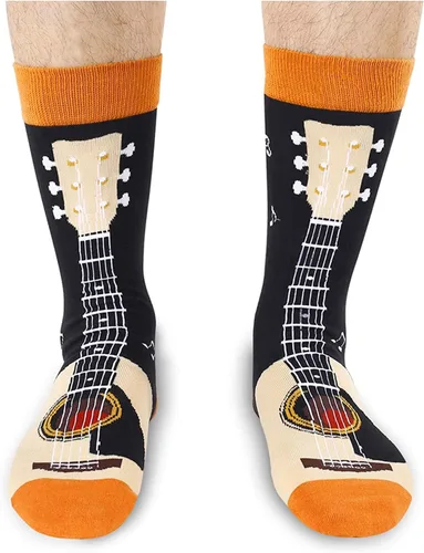 Miniatura 3 de HAPPYPOP Regalos divertidos para hombres papá música golf, guitarra, bolos, regalos republicanos, calcetines de guitarra para papá golf