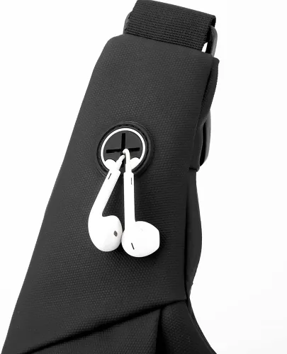Miniatura 7 de Chiantera - Bolso cruzado pequeño para hombre, mochila de hombro casual para senderismo, viajes, correr, mochila de pecho (negro), Negro