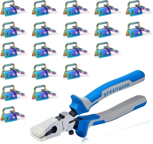 Miniatura 18 de SPEEDWOX Juego de 20 piezas de accesorios para llaves de oro rosa de 0.8 pulgadas, alicates de vidrio de 8 pulgadas con puntas de goma