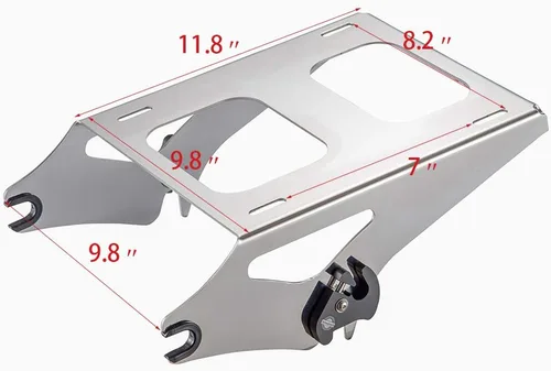 Miniatura 5 de Motorcycle Tour Trunk Pack Mount para 2009+ Harley Touring Equipaje - Negro, Soporte de montaje desmontable de liberación rápida Negro Año: 2009-2018