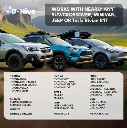 Miniatura 2 de D-Hive Colchón de Aire SUV de Durabilidad Inmejorable para Acampar en Automóvil, Tela Oxford 300D Extra Gruesa Duradera, Configuración Rápida