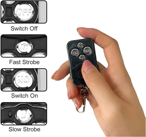 Miniatura 5 de Kit de arnés de cableado con control remoto inalámbrico para barra de luz LED de 12 V, soporta 1/2 cables, 4 modos