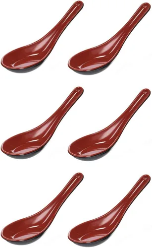 Miniatura 6 de JapanBargain cuencos plásticos de dos tonos negros/rojos, rojo, negro