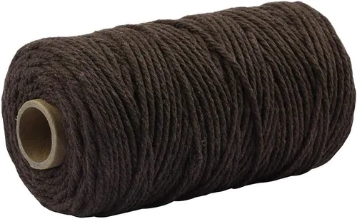Miniatura 15 de Cuerda de algodón para macramé de 109 yardas de 0.118 pulgadas, 4 hebras trenzadas, cuerda para envolver colgadores de plantas, tejer, suministros