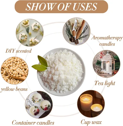 Miniatura 4 de Sukh Cera de soja para fabricación de velas, copos de cera de soja natural, puro Cera para velas, sin aditivos, suministros para contenedores