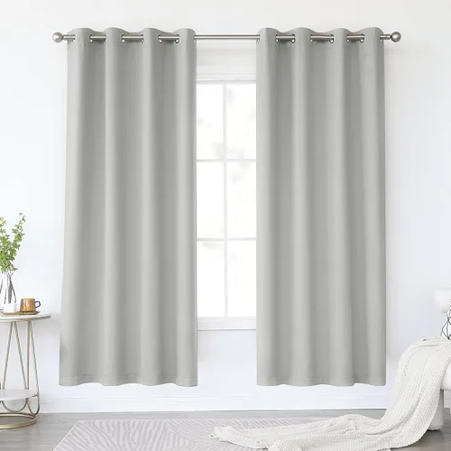 Miniatura 50 de KEQIAOSUOCAI Cortinas rosa bebé de 63 pulgadas para habitación de niñas - Con aislamiento térmico que oscurece la habitación, cortinas de ventana