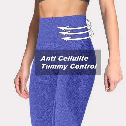 Miniatura 3 de Aoxjox Leggings sin costuras para mujer, con levantamiento de glúteos, cintura alta, pantalones de yoga para entrenamiento