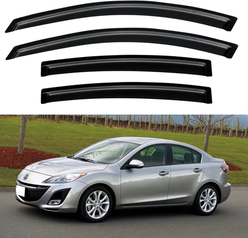 Miniatura 170 de YQAUTEC Viseras de Ventana Protectores de Lluvia para Honda Civic 2022 2023 2024 2025 2026, Deflectores de Viento de Ventilación de Ventana Fuera