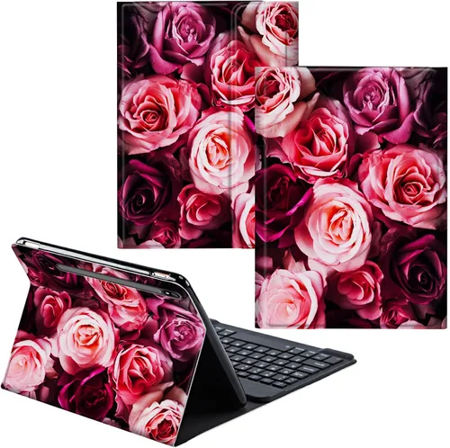 Miniatura 56 de Para Samsung Galaxy Tab S6 Lite Funda 2022/2020 Teclado Inalámbrico Desmontable Y Cubierta De Soporte De Cuero PU Funda Protectora Para Samsung