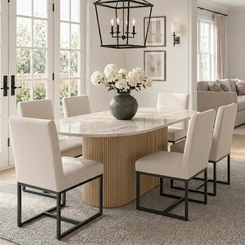 Miniatura 17 de HNY Juego de 2 sillas de cocina modernas, silla de cocina y comedor de cuero PU, silla de comedor tapizada silla auxiliar con marco de metal