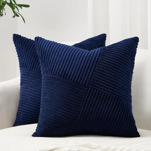Miniatura 26 de Topfinel Juego de 2 fundas de almohada decorativas negras de 16 x 16 pulgadas para sofá, cama, decoración rústica estilo bohemio para el hogar